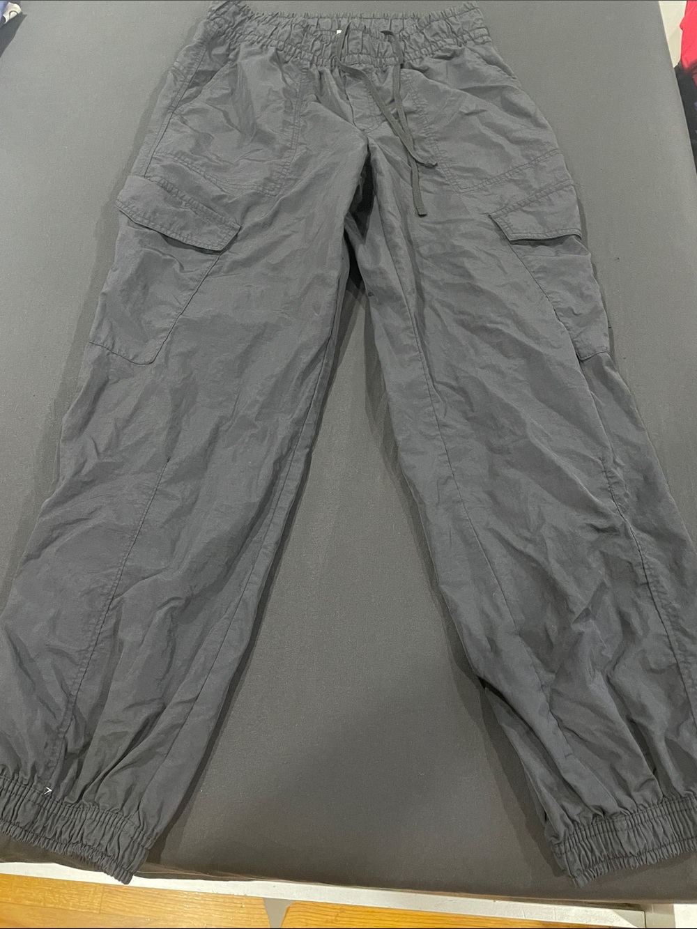 Women Black Cargo Jogger Pants - Casual Utility Style